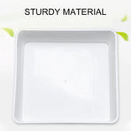 1Set White Resin Plastic Food Serving Tray Serving for Kitchen Dresser Tabletop