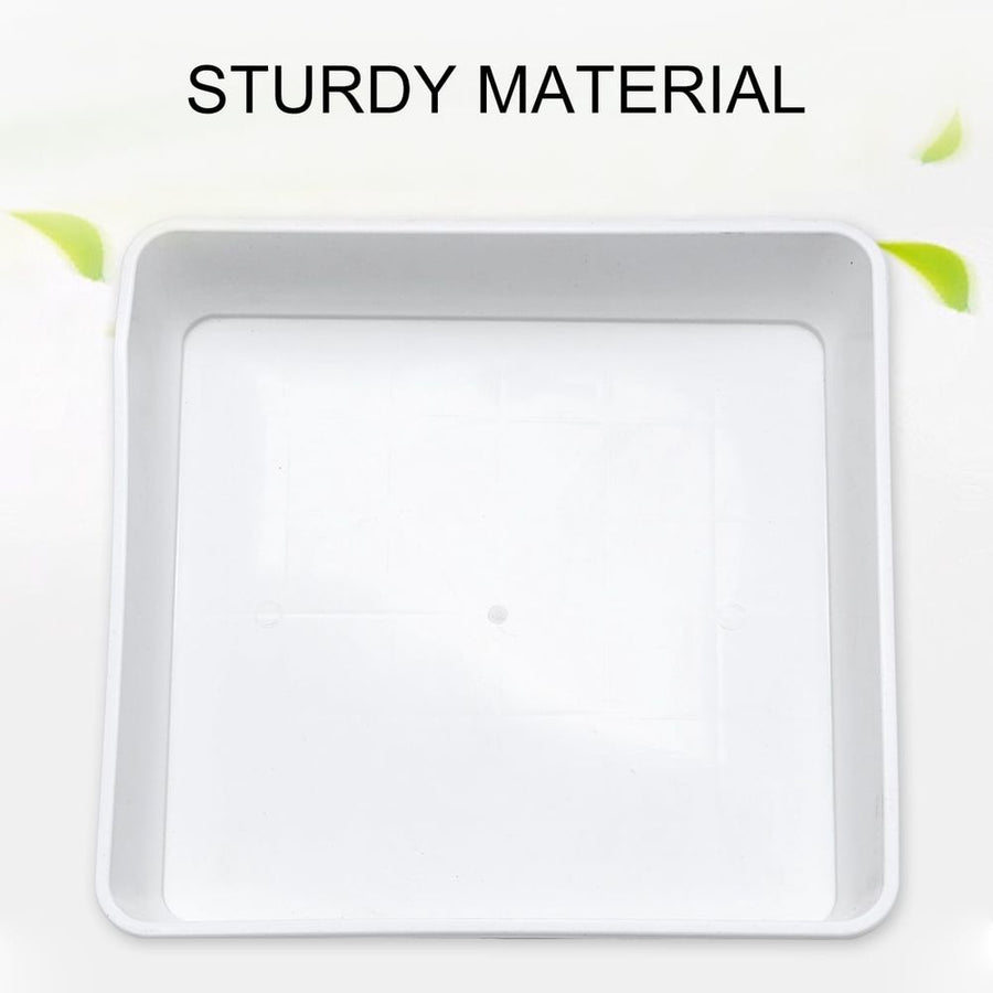 1Set White Resin Plastic Food Serving Tray Serving for Kitchen Dresser Tabletop