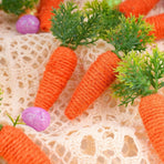 Easter Artificial Carrot Decorations,Woven Texture Carrot Ornaments for Spring Crafts,Fireplace Mantel,Home and Kitchen Party Supplies,Festive DIY Decor for Easter and Spring Celebrations