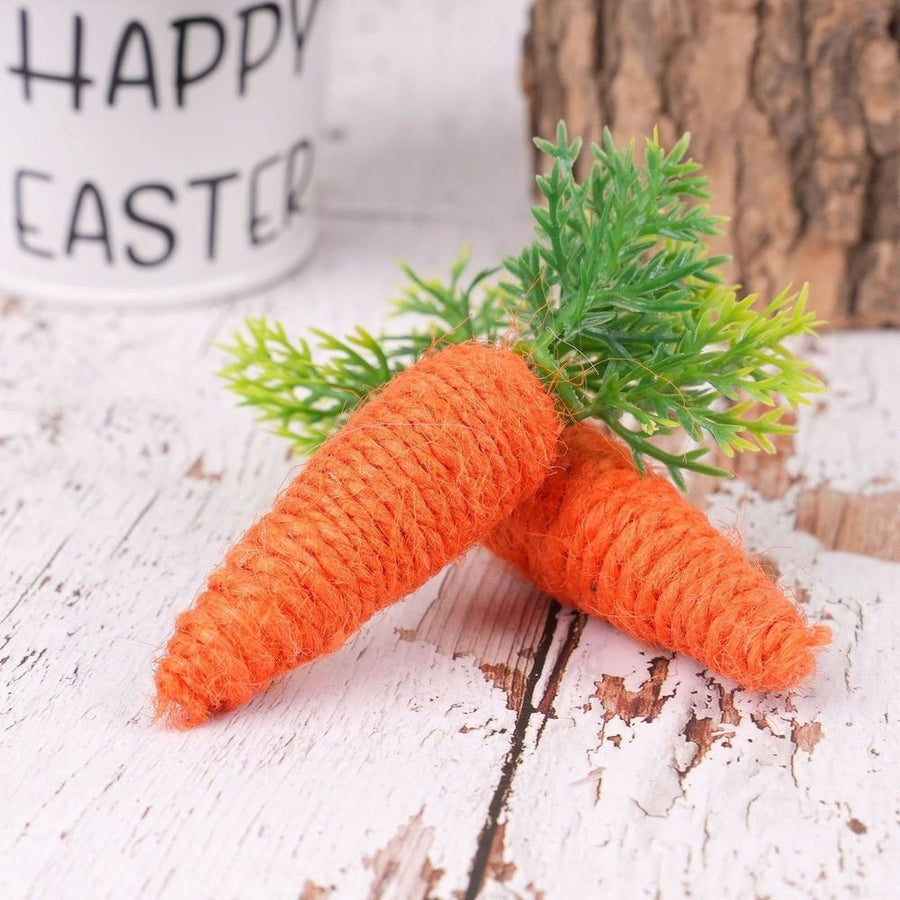 Easter Artificial Carrot Decorations,Woven Texture Carrot Ornaments for Spring Crafts,Fireplace Mantel,Home and Kitchen Party Supplies,Festive DIY Decor for Easter and Spring Celebrations