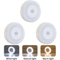3 Pcs Dimmable LED Touch Night Light - Adjustable Warm White & Daylight Brightness, Easy Installation, USB Rechargeable Cabinet Light，6*6*2cm