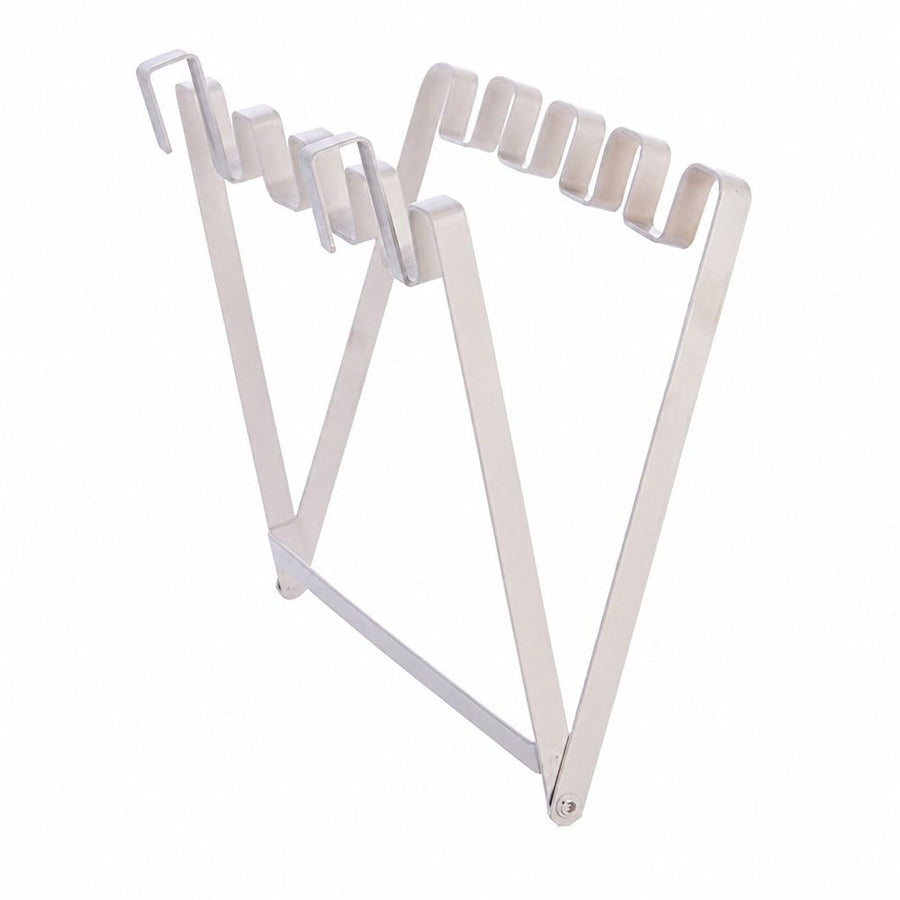 1 Pcs Foldable Trash Bag Holder, Simple Hanging Plastic Bag Holder, Kitchen Rack, No Drilling, Portable,26*24cm,White