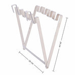 1 Pcs Foldable Trash Bag Holder, Simple Hanging Plastic Bag Holder, Kitchen Rack, No Drilling, Portable,26*24cm,White