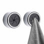 2 Pcs Kitchen Towel Holder, Self Adhesive Wall Towel Hook, Round Wall Mount Towel Holder For Bathroom, Kitchen,4.2*4.2*2.2cm,silvery
