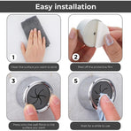 2 Pcs Kitchen Towel Holder, Self Adhesive Wall Towel Hook, Round Wall Mount Towel Holder For Bathroom, Kitchen,4.2*4.2*2.2cm,silvery