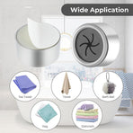 2 Pcs Kitchen Towel Holder, Self Adhesive Wall Towel Hook, Round Wall Mount Towel Holder For Bathroom, Kitchen,4.2*4.2*2.2cm,silvery
