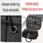 Foldable Mesh Shower Caddy Portable Bathroom Organizer Toiletry Bag For Shampoo,And Cosmetics Bathroom Accessories,26*16*25cm,Black