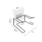 1 Pcs  Blow Dryer Stand Holder For Bathroom, Wall-Mounted Hair Dryer Shelf Storage Organizer Bathroom Accessories,9.5*5.3*12cm,silvery