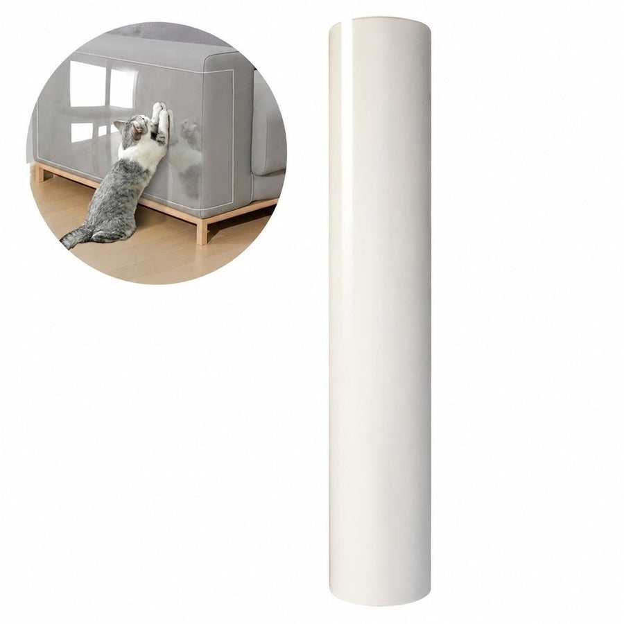 1 Roll Self Adhesive Transparent PVC Cat Scratch Protection Film, Transparent Couch Protector From Cat Claws,30cm*5m