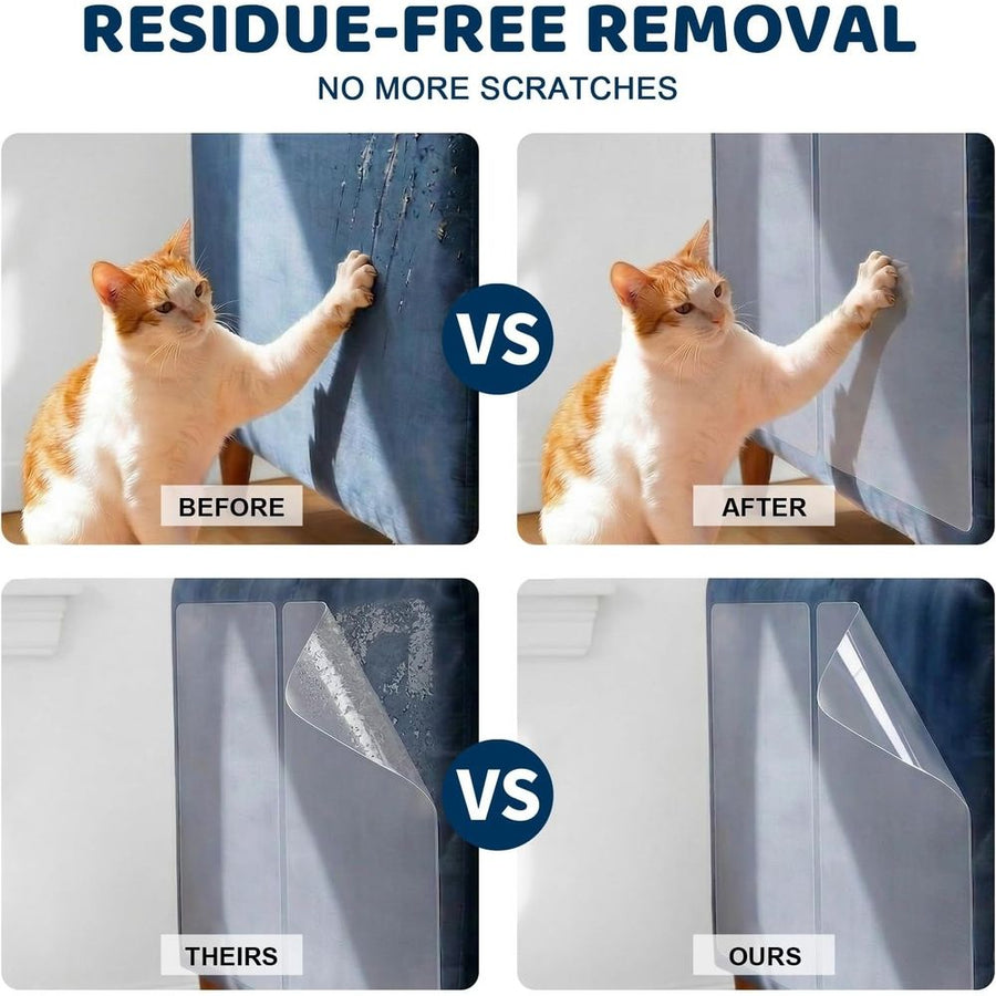 1 Roll Self Adhesive Transparent PVC Cat Scratch Protection Film, Transparent Couch Protector From Cat Claws,30cm*5m