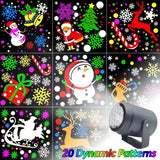 Christmas Projection Lamp, Sleek Black Matte Body, Compact & Portable, USB Powered, 20 Dynamic Rotating Patterns, Creates Colorful Dreamy Holiday Light Ambiance