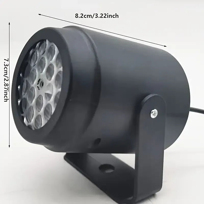 Christmas Projection Lamp, Sleek Black Matte Body, Compact & Portable, USB Powered, 20 Dynamic Rotating Patterns, Creates Colorful Dreamy Holiday Light Ambiance