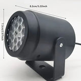 Christmas Projection Lamp, Sleek Black Matte Body, Compact & Portable, USB Powered, 20 Dynamic Rotating Patterns, Creates Colorful Dreamy Holiday Light Ambiance - Front View