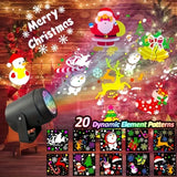 Christmas Projection Lamp, Sleek Black Matte Body, Compact & Portable, USB Powered, 20 Dynamic Rotating Patterns, Creates Colorful Dreamy Holiday Light Ambiance - Rear View