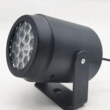 Christmas Projection Lamp, Sleek Black Matte Body, Compact & Portable, USB Powered, 20 Dynamic Rotating Patterns, Creates Colorful Dreamy Holiday Light Ambiance - Close-Up Angle