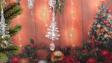 Set of 24 Crystal Tree Hanging Ornaments for Holiday, Mantel, Party & Christmas Decor (Clear)