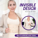 Posture Corrector Brace For Daily Use, Work, And Sports To Improve Slouching, L (Beige) - Top-Down View
