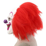 Spooky Evil Clown Mask for Halloween, Costume Parties, Cosplay and Festive Events (White)