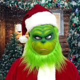 Christmas Full Head Overhead Mask Perfect For Holiday Parties, Cosplays, and Festive Events (Green)