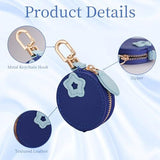 Mini Fruit Coin Purse Keychain, Stylish Bag Charm for Daily Outings & Travel (Dark Blue) - Top-Down View