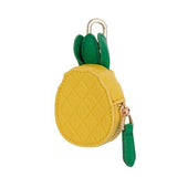 Cute Fruit Zipper Pouch Keychain Charm for Backpacks, Purses, and Daily Carry (Yellow)