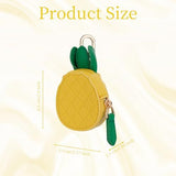 Cute Fruit Zipper Pouch Keychain Charm for Backpacks, Purses, and Daily Carry (Yellow) - Front View