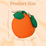 Mini Fruit Keychain Pouch Perfect for Backpacks, Purses, and Daily Carry Essentials (Orange) - Front View