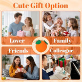 Mini Fruit Keychain Pouch Perfect for Backpacks, Purses, and Daily Carry Essentials (Orange) - Rear View