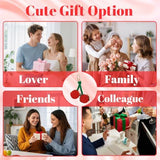 Cute Cherry-Shaped Mini Pouch Bag Charm for Backpacks, Handbags and Luggage (Red) - Rear View