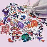 Halloween Themed Stickers for Party Decor, Laptop, Water Bottles, and Kids' Craft Activities (orange) - Front View