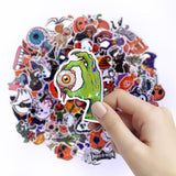 Halloween Themed Stickers for Party Decor, Laptop, Water Bottles, and Kids' Craft Activities (orange) - 45-Degree Angle