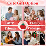 Cute Fruit Coin Pouch Keychain Charm for Backpacks, Handbags & Everyday Carry (red) - Rear View