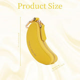 Mini Banana Keychain Coin Purse – Cute Portable Pouch for Backpacks, Handbags and Daily Essentials (Yellow) - Front View