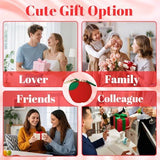 Cute Fruit Shaped Coin Purse Keychain for Backpacks, Handbags and Everyday Carrying (red) - Rear View