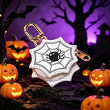 Playful Halloween Themed Bag Charms for Backpacks, Purses & Festive Season Accessories (white) - 45-Degree Angle