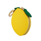 Cute Lemon Shaped Coin Pouch Keychain, Charm for Purses, Bags and Backpacks (Yellow)