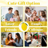 Cute Lemon Shaped Coin Pouch Keychain, Charm for Purses, Bags and Backpacks (Yellow) - Rear View