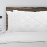 Royal Comfort Luxury Bamboo Blend Quilted Pillow Twin Pack Extra Fill Support - Side View