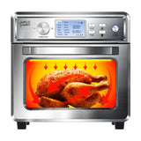 Kitchen Couture 24 Litre Air Fryer Multifunctional LCD Digital Display Silver - 45-Degree Angle