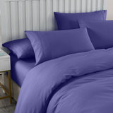 Royal Comfort 2000TC Quilt Cover Set Bamboo Cooling Hypoallergenic Breathable - Double - Royal Blue - Front View