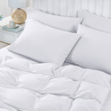Royal Comfort 2000TC 6 Piece Bamboo Sheet & Quilt Cover Set Cooling Breathable - Double - White - Side View