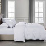 Royal Comfort 2000TC 6 Piece Bamboo Sheet & Quilt Cover Set Cooling Breathable - Queen - White - 45-Degree Angle