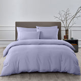 Royal Comfort 2000TC 6 Piece Bamboo Sheet & Quilt Cover Set Cooling Breathable - King - Lilac Grey - Front View