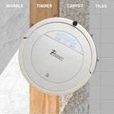 Pursonic i9 Robotic Vacuum Cleaner Carpet Floor Dry Wet Mopping Auto Robot White - Close-Up Angle