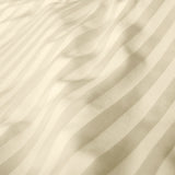 Royal Comfort 1200 Thread Count 3 Piece Combo Set 100% Egyptian Cotton Striped - Queen - Sand - Side View