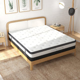Osteopedic Euro Top Mattress Pocket Spring Medium Firm Hybrid Design Bed 30CM - King Single - White - Low Angle