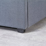 Milano Capri Luxury Gas Lift Bed Frame Base And Headboard With Storage - King - Grey - Extra Image