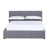 Milano Luxury Gas Lift Bed Frame Base And Headboard With Storage - Queen - Grey - Extra Image