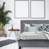 Milano Sienna Luxury Bed Frame Base And Headboard Solid Wood Padded Linen Fabric - Single - Grey - 45-Degree Angle