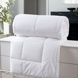 Royal Comfort 260GSM Deluxe Eco-Silk Touch Quilt 100% Cotton Cover - Double - White - Top-Down View